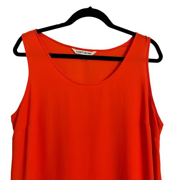 Elizabeth and James Sleeveless Coral Orange Red Long Maxi Dress Large - Picture 3 of 10